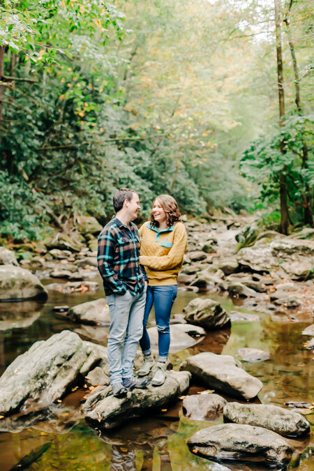 mountain engagement session in north carolina