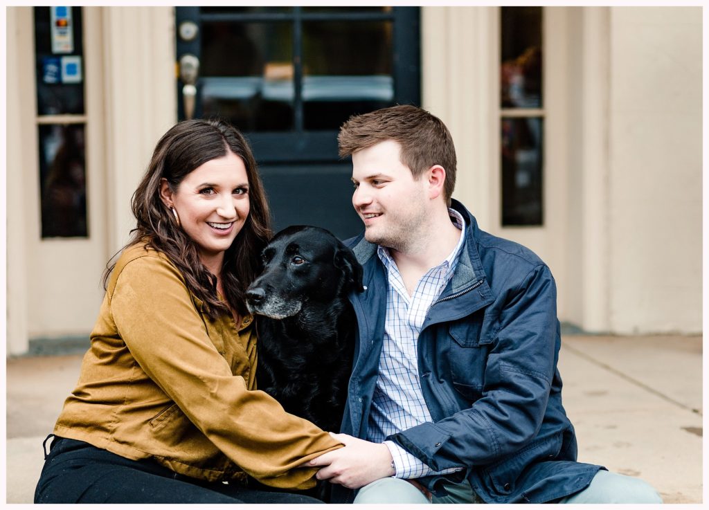 oxford mississippi engagement session with dog