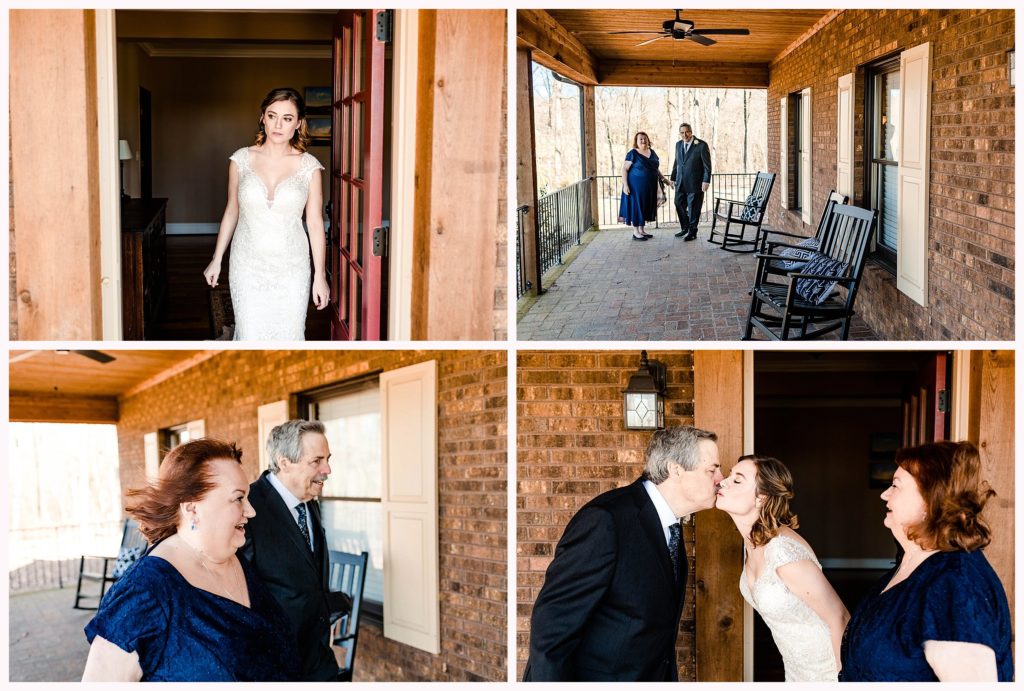 First look with Parents at Charlotte, NC wedding