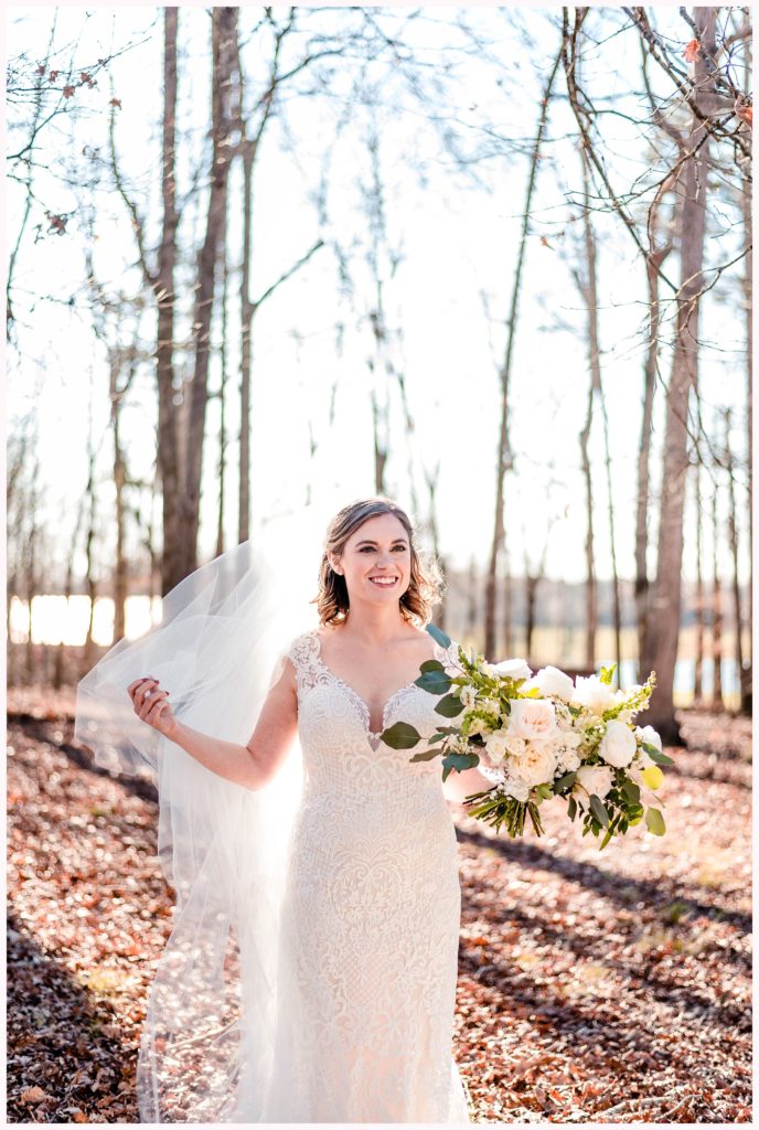 Bridal bouquet and bride in Charlotte, North Carolina