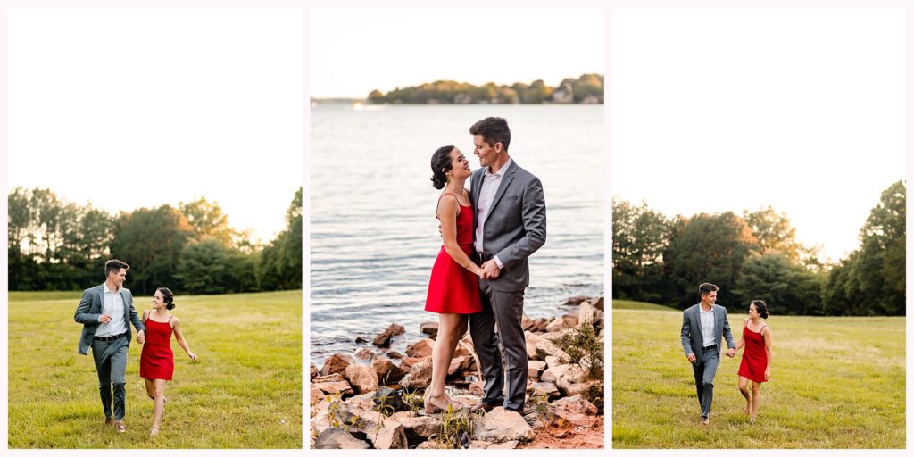candid engagement session photos
