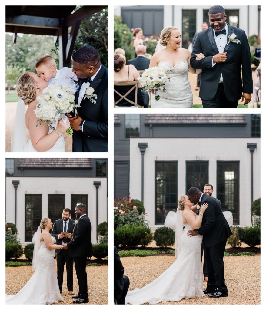 ceremony at the andrew's farm by charlotte wedding photographer wyeth augustine