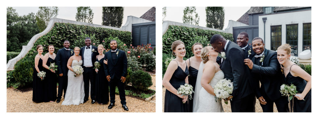 bridal party photos at the andrew's farm by charlotte wedding photographer wyeth augustine