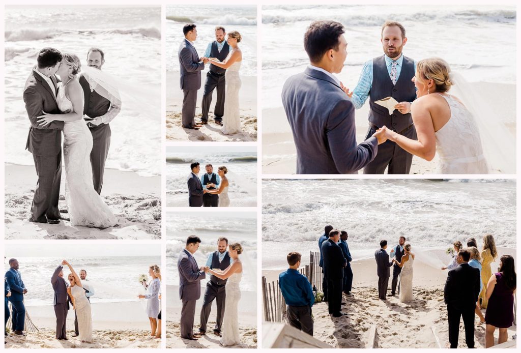 small covid-19 wedding on the beach