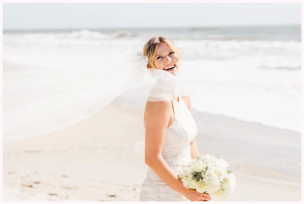 beach bridal portrait