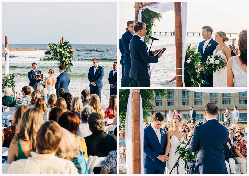 wedding on the beach at gulf coast state park