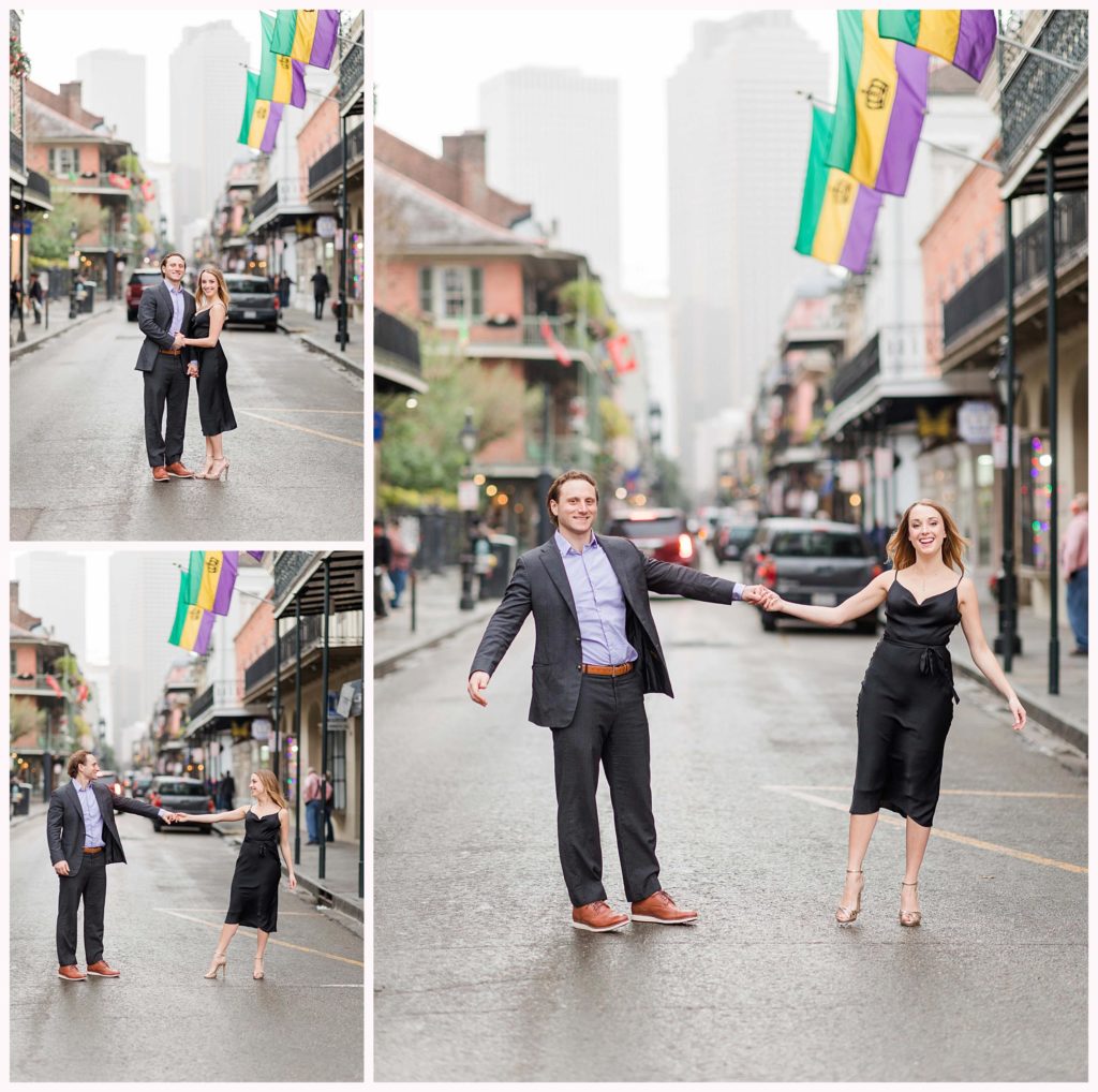 engagement photos taken in the new orleans french quarter