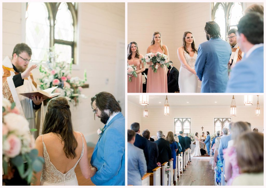 catholic wedding ceremony at the chapel at plein air in taylor, mississippi