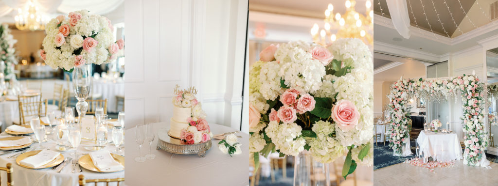 over the top floral details at charlotte country club wedding