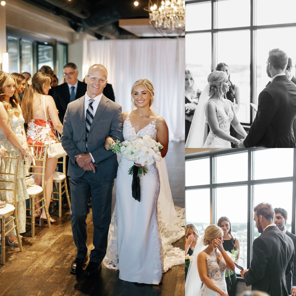 bride and groom share emotional moments at the terrace at cedar hill on wedding day